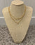 Gold 3 Layered Necklace Ivory Pendant