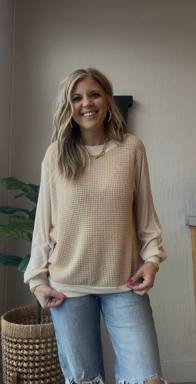 Natural Grove Waffle Knit