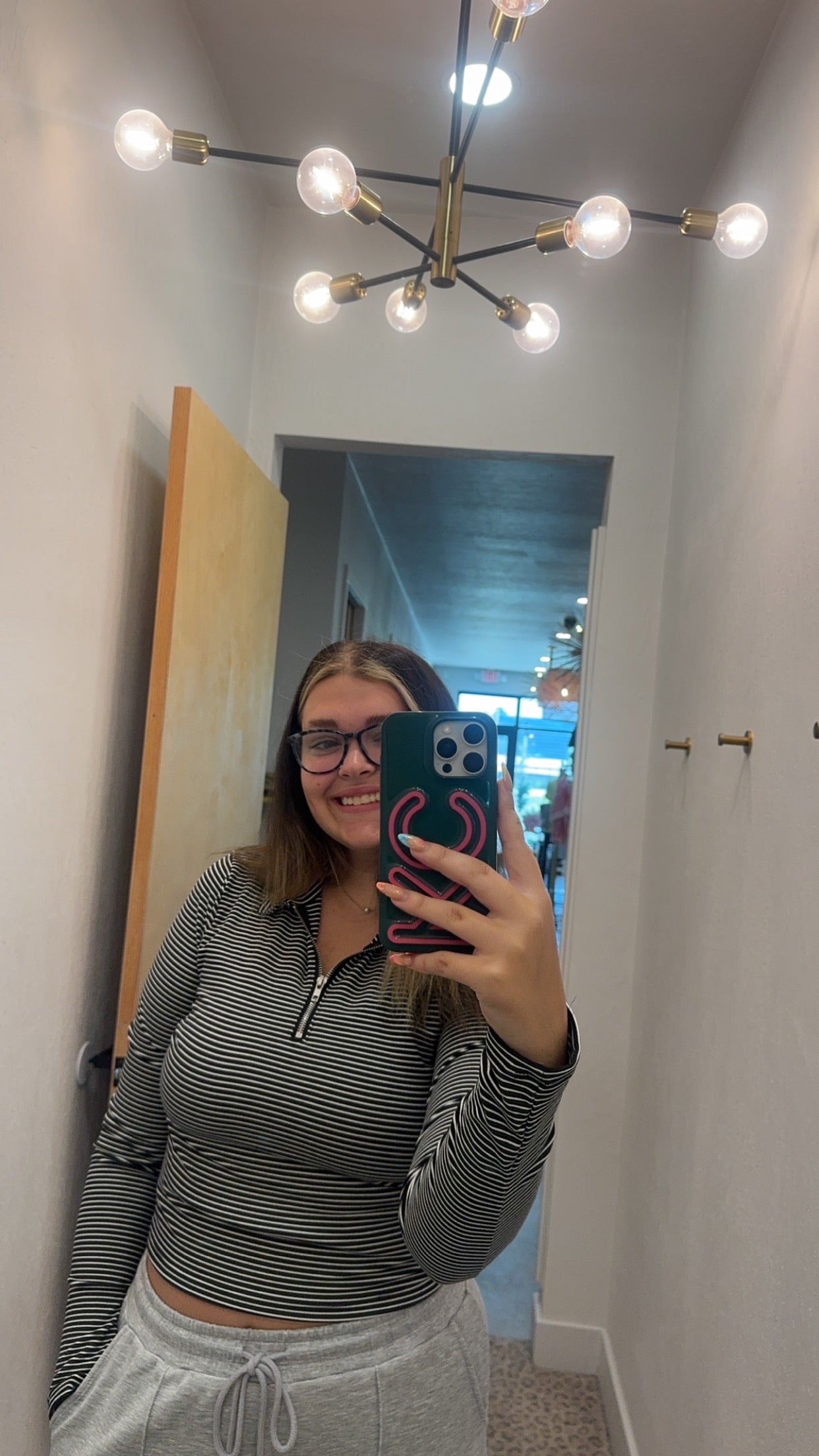Striped Half Zip