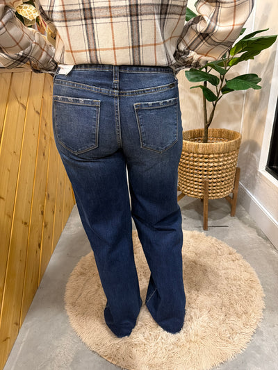 KanCan Crater Mid Rise Wide Leg