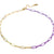 Purple & Gold Paperclip Necklace