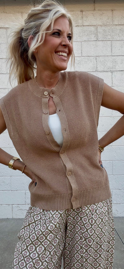 Lila Sweater Vest - Mocha