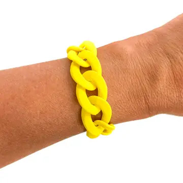 Bright Yellow Chain Bracelet