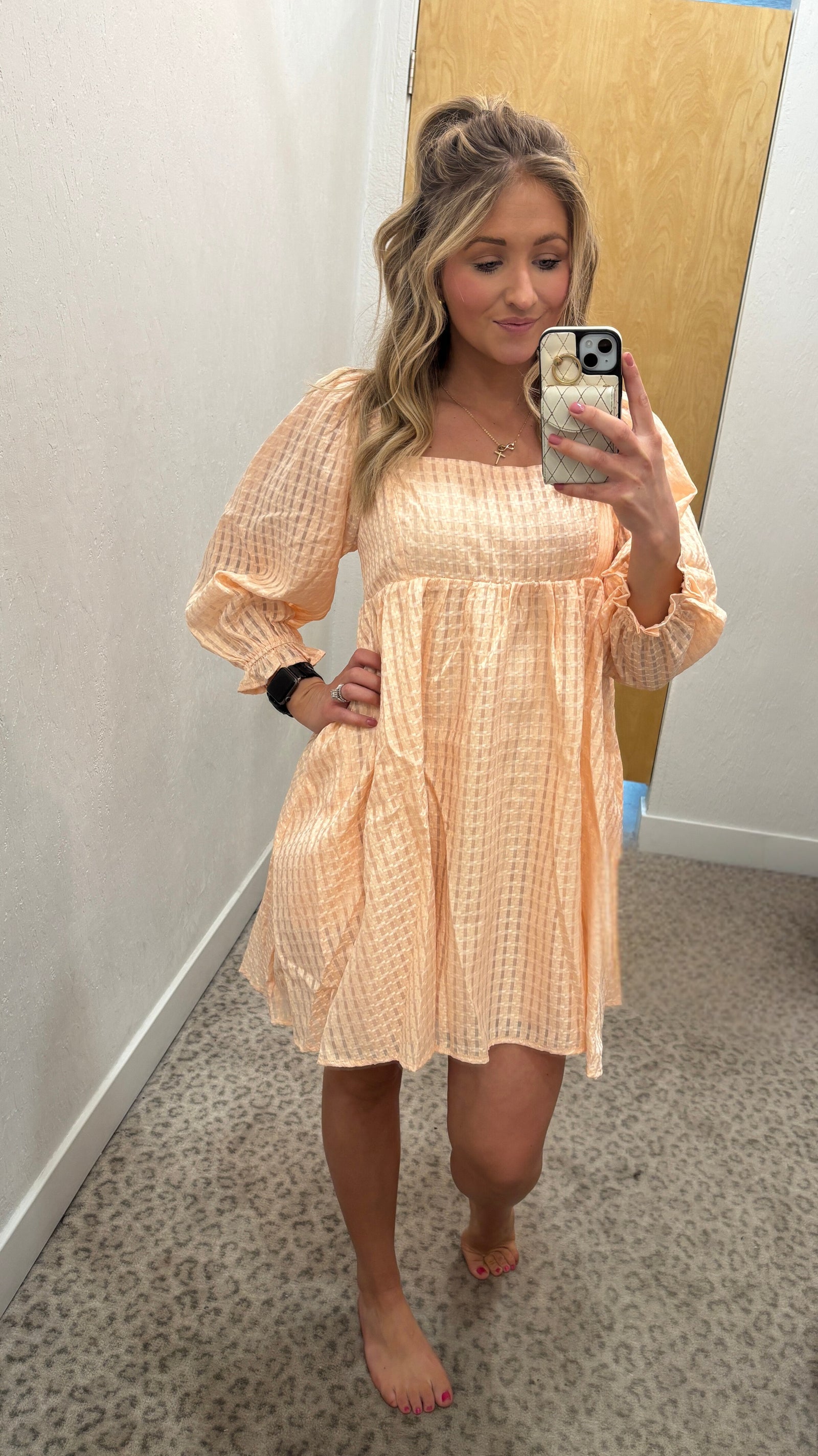 Orange Babydoll Dress