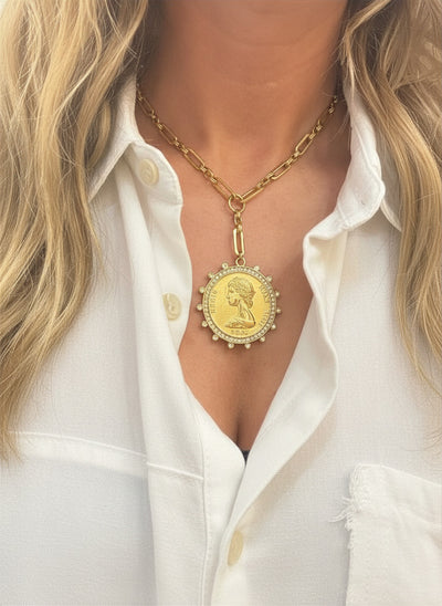 Lariat Coin Necklace