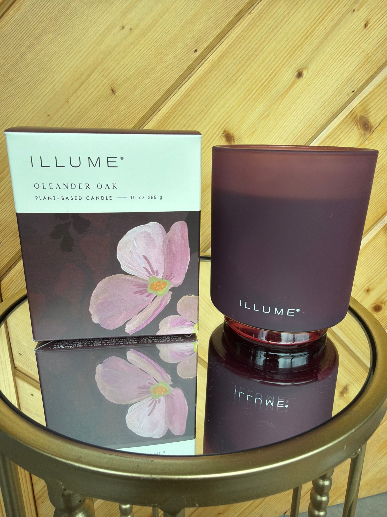 Oleander Oak Boxed Glass Candle