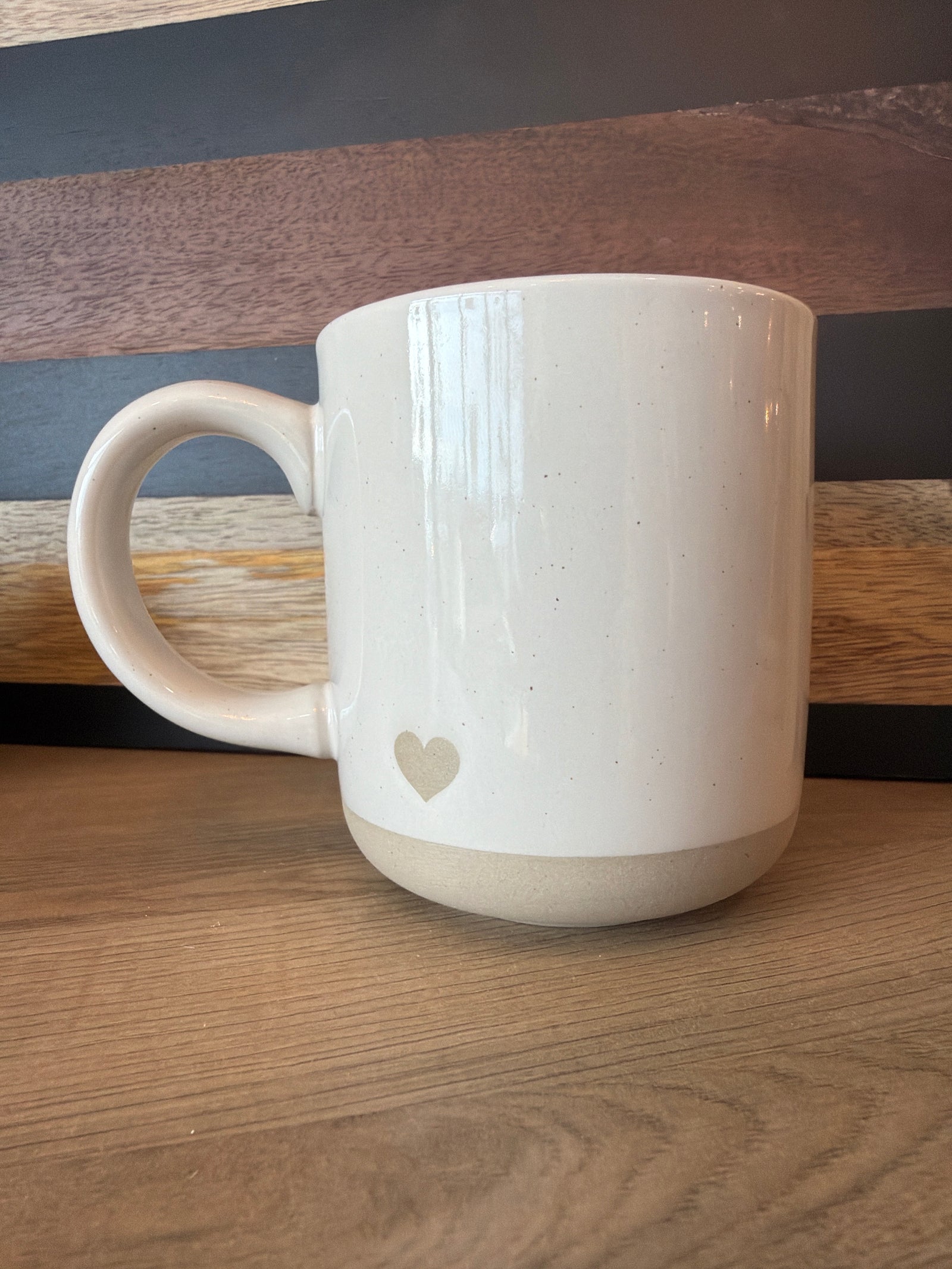 Heart Stoneware Coffee Mug