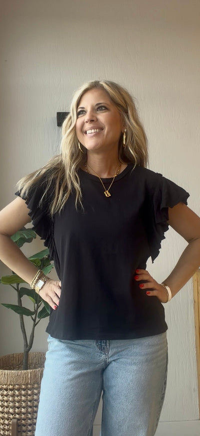 Carly Ruffle Tee