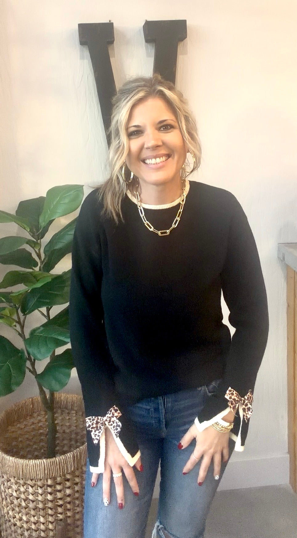 Sweet + Spotted Bow Knit