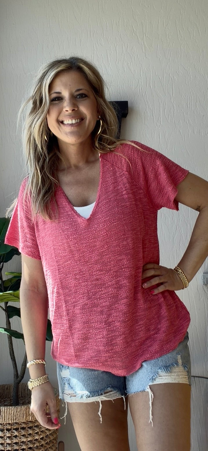 Sunkissed Slub Raglan Top