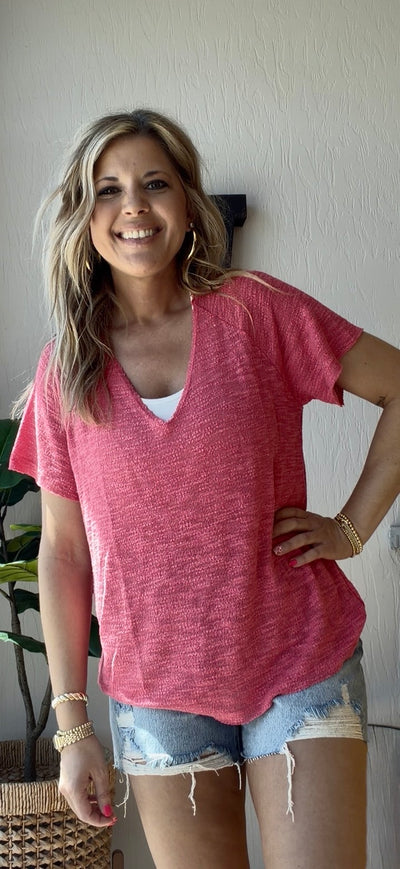 Sunkissed Slub Raglan Top