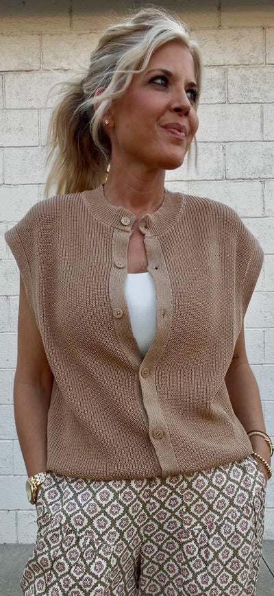 Lila Sweater Vest - Mocha