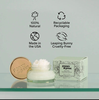 Poppy & Pout Sweet Mint Lip Scrub