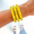 Yellow Square Elastic Bracelet