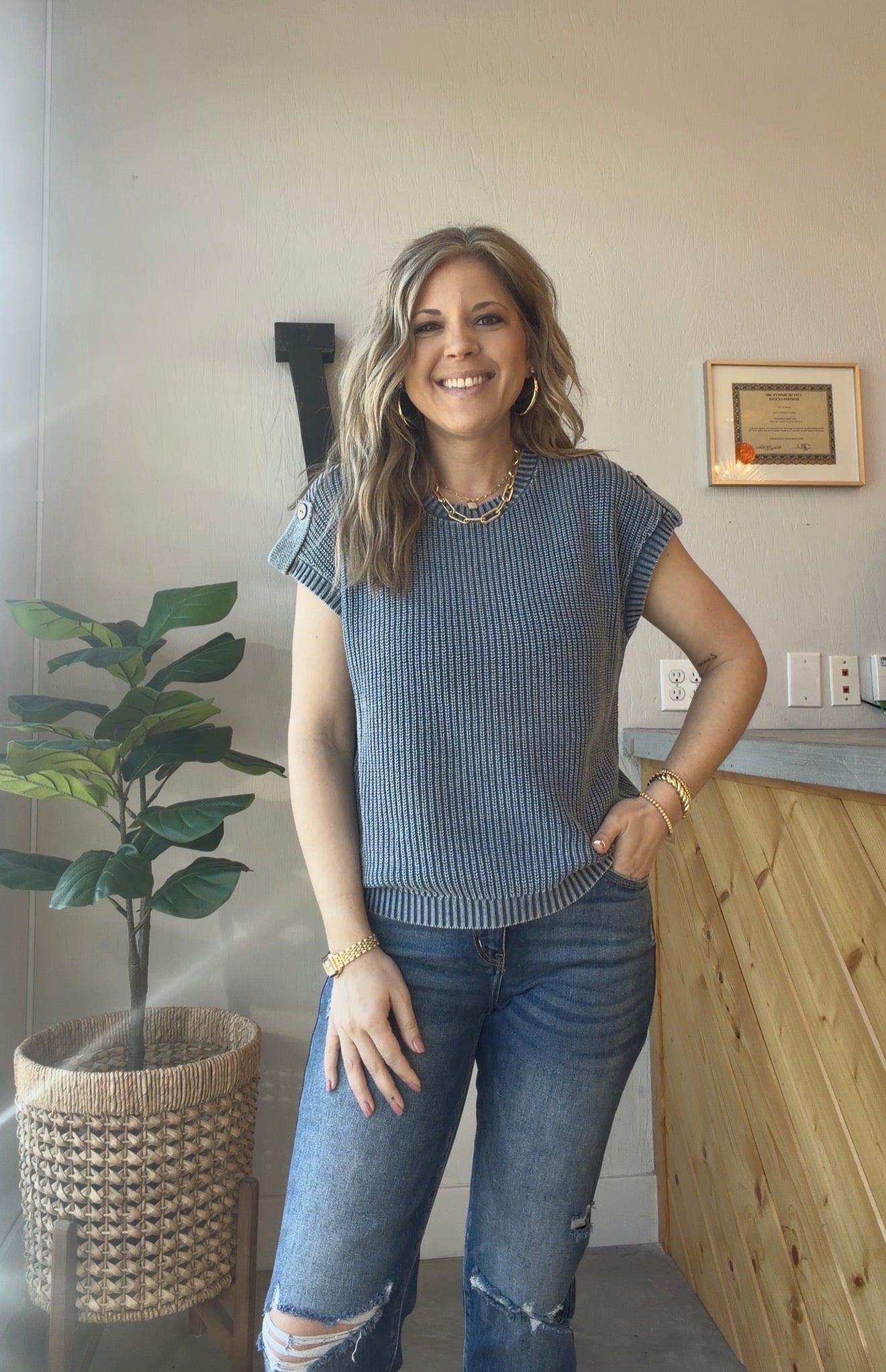 Marnia Button Back Knit