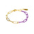 Purple & Gold Paperclip Bracelet