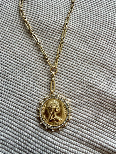 Lariat Coin Necklace