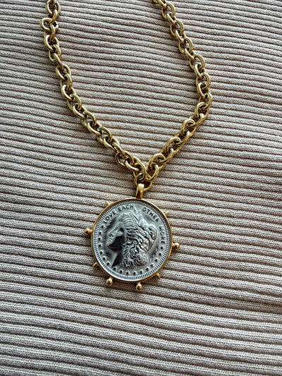 Two-Toned Coin Necklace