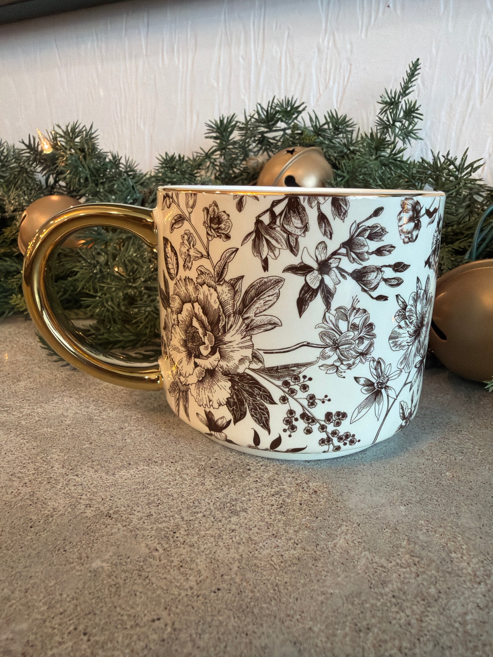 Brown Delft Coffee Mug