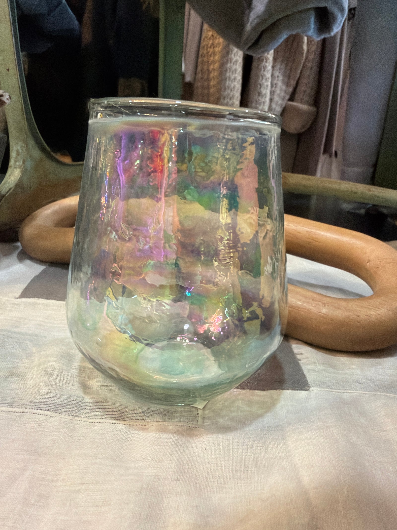 Gray Luster Wine Glass