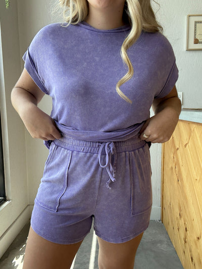 Ribbed Mineral Wash Top