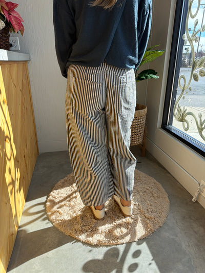 Salt + Slate Striped Barrel Jean