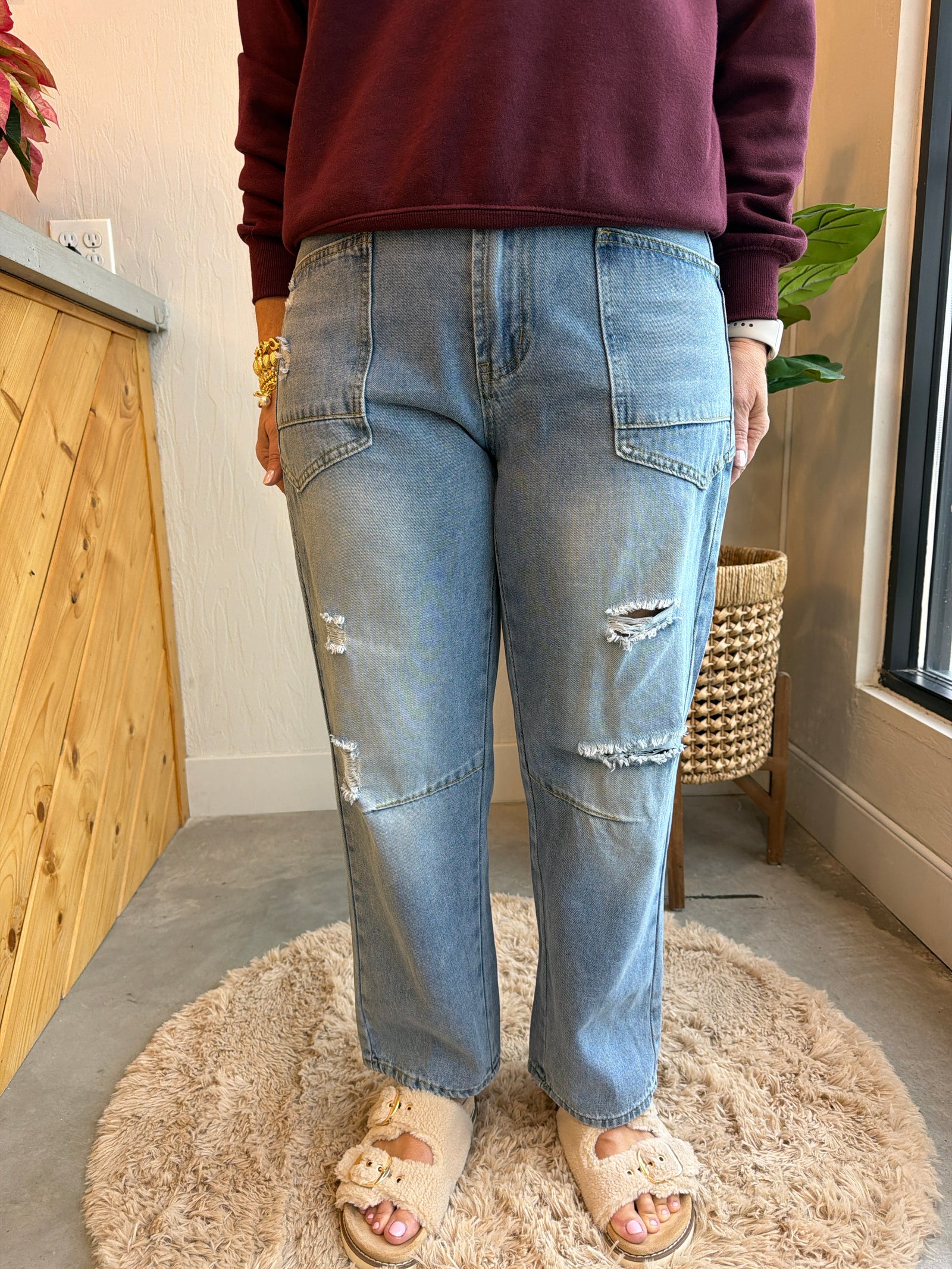 Easygoing Straight Leg Denim
