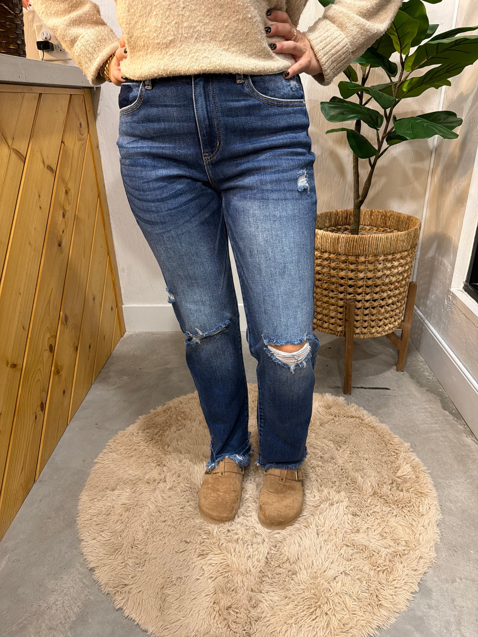 KanCan High Rise Slim Straight Jean