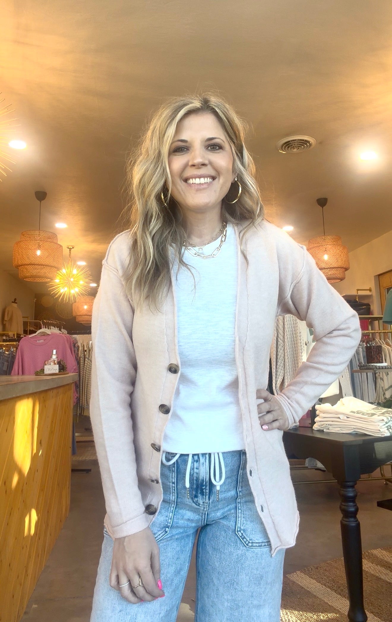 Blushline Button Cardigan