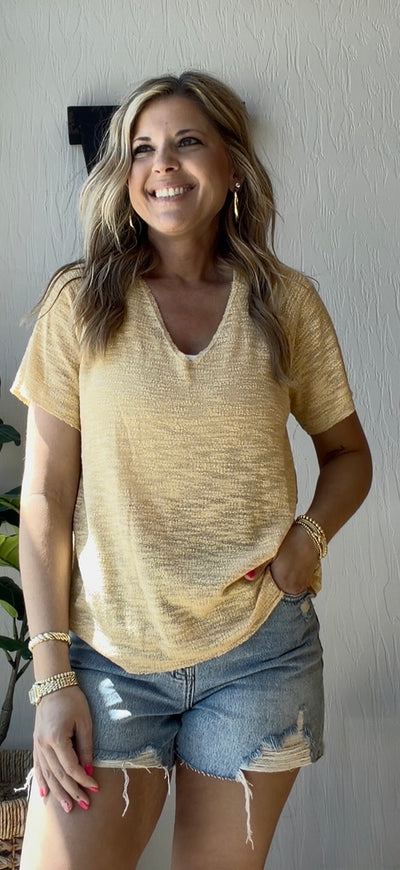 Sunkissed Slub Raglan Top