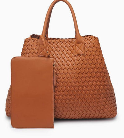 Ithaca Woven Vegan Leather Tote
