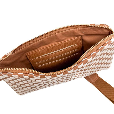 Emma Clutch Wristlet - Brown Check