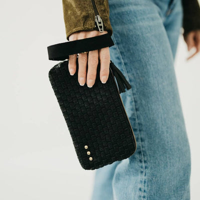 Emma Clutch Wristlet - Black
