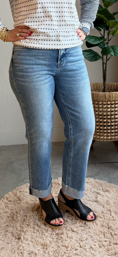 Flying Monkey Cuff Crop Straight