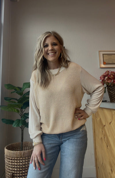 Natural Grove Waffle Knit