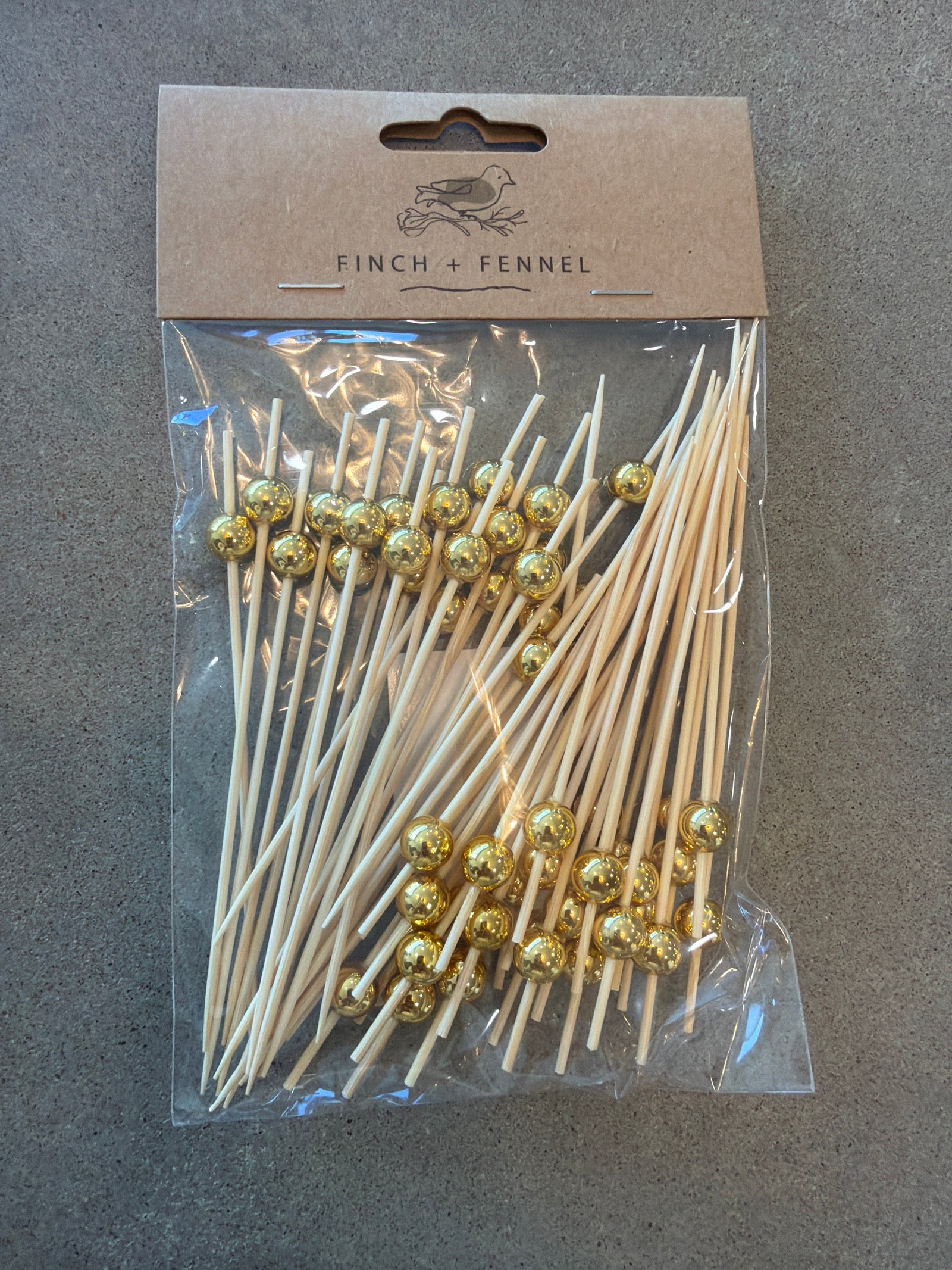 Gold Ball Cocktail Picks