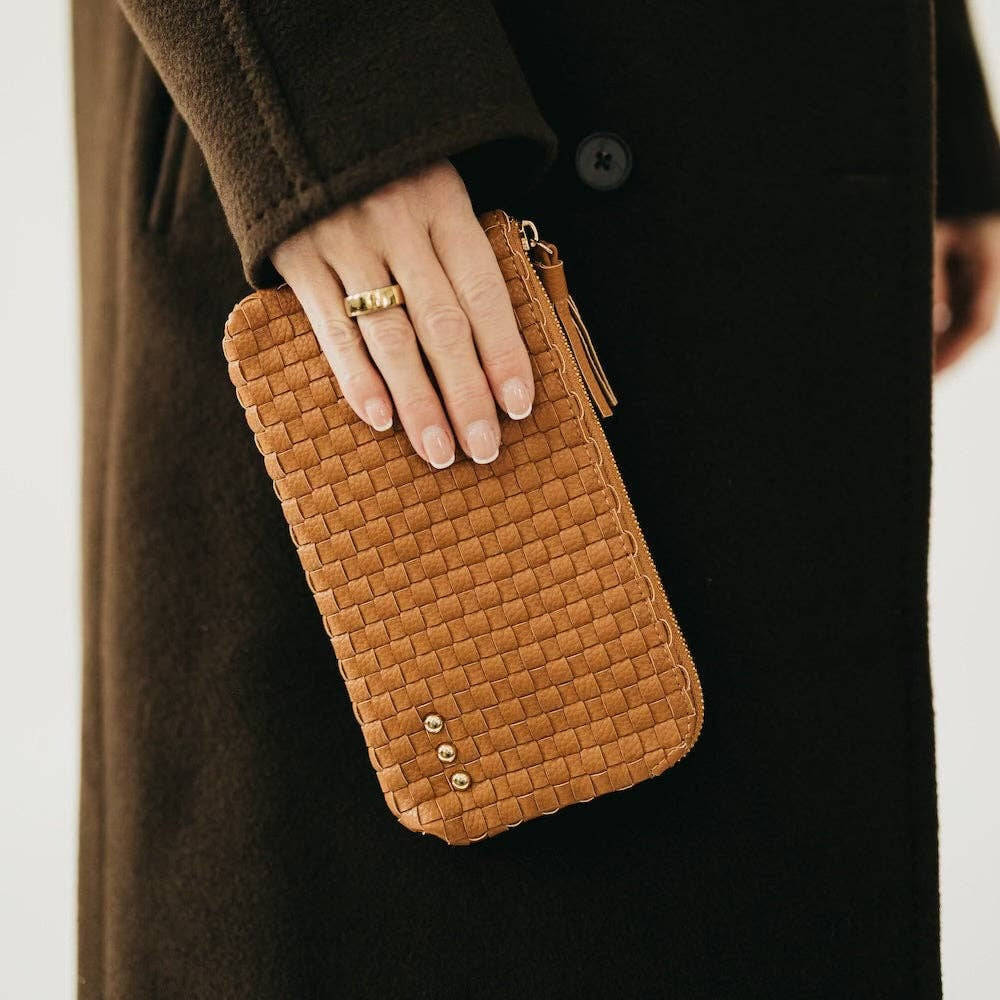 Emma Clutch Wristlet - Brown