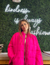 Fluorescent Pink Quilted Jacket