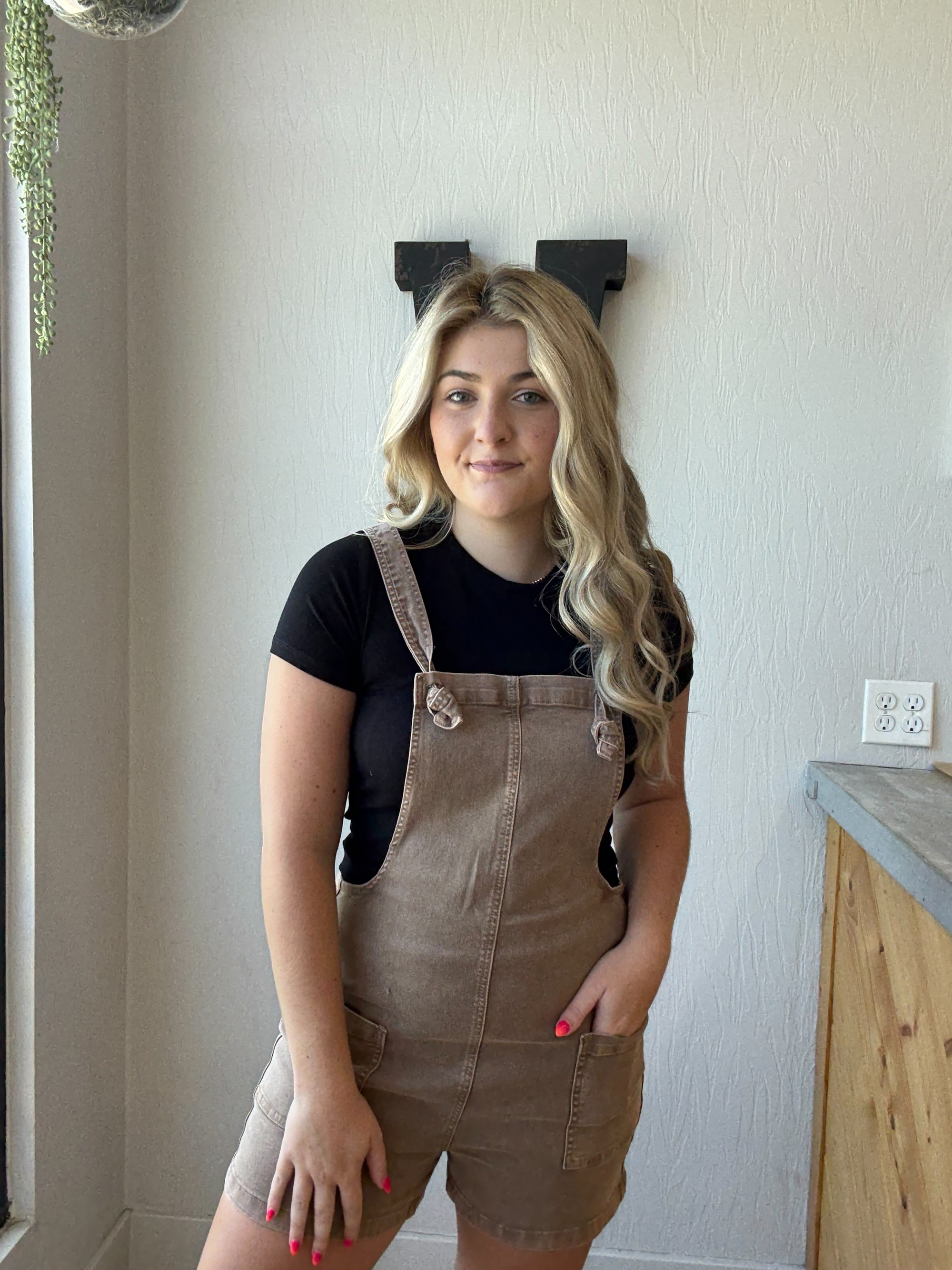 Brown Denim Romper