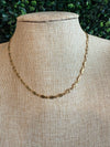 18K Gold Non-Tarnish Oval Chain Nekclace