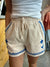 Taupe Blue Detail Shorts