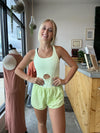 Lime Athletic Cutout Romper