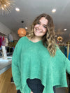 Green Waffle Knit Top