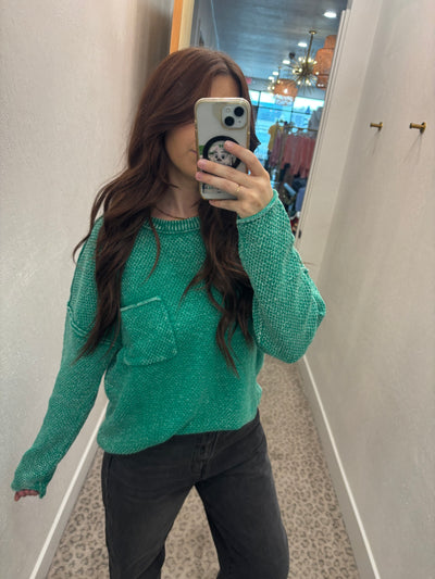 Green Wave Sweater