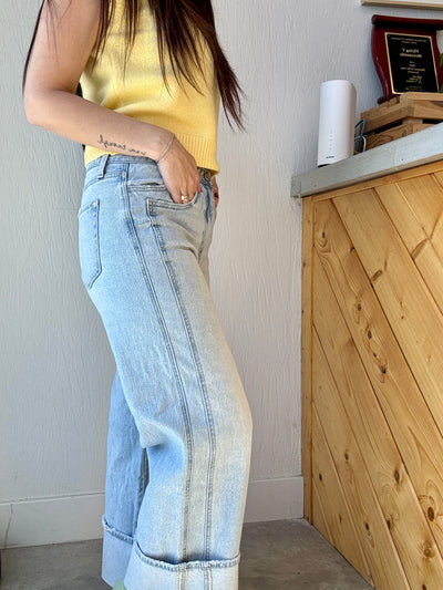 Baggy Cuffed Jeans