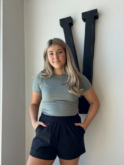 Cuffed Athletic Shorts
