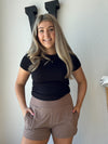 Deep Taupe Athletic Shorts