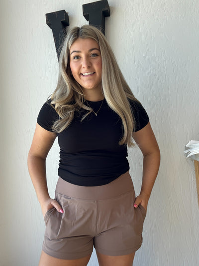 Deep Taupe Athletic Shorts