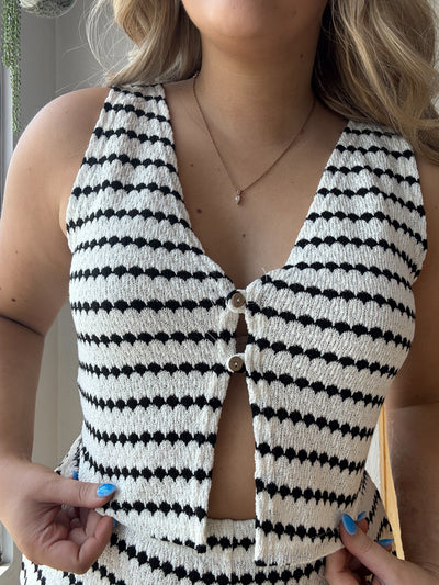 Scalloped Knit Set