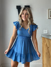 Blue Ruffle Dress